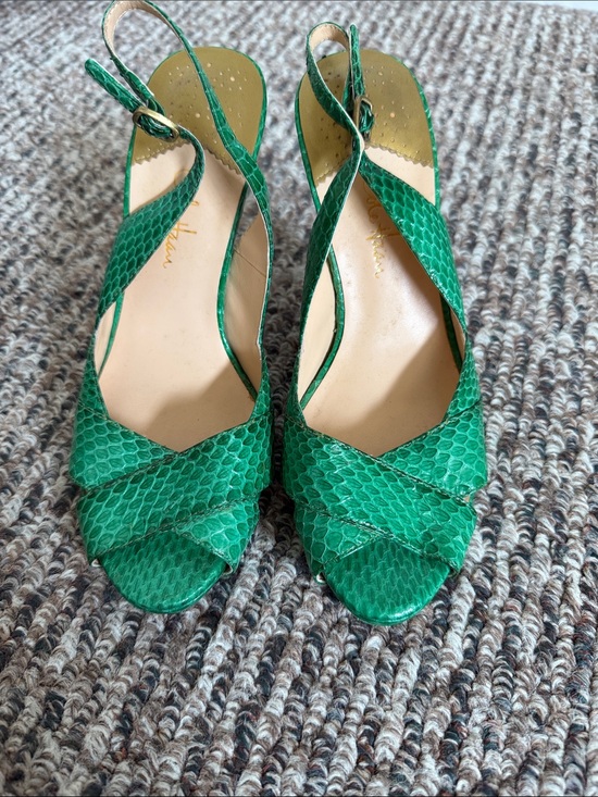 Cole Haan Green Python Slingback Heels  Women’s Sandals with Nike Air main image 2